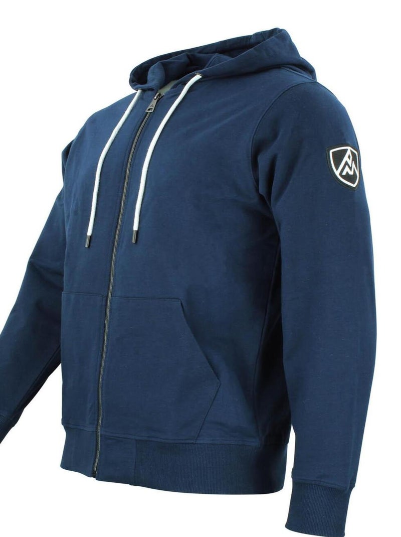 Sweat zippé à capuche   CAGE - PEAK MOUNTAIN Bleu marine - Kiabi