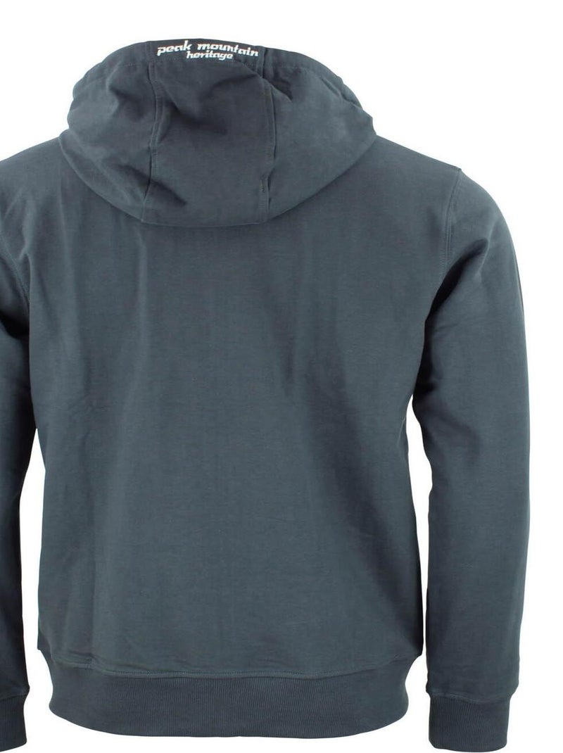 Sweat zippé à capuche   CAGE - PEAK MOUNTAIN gris anthracite - Kiabi