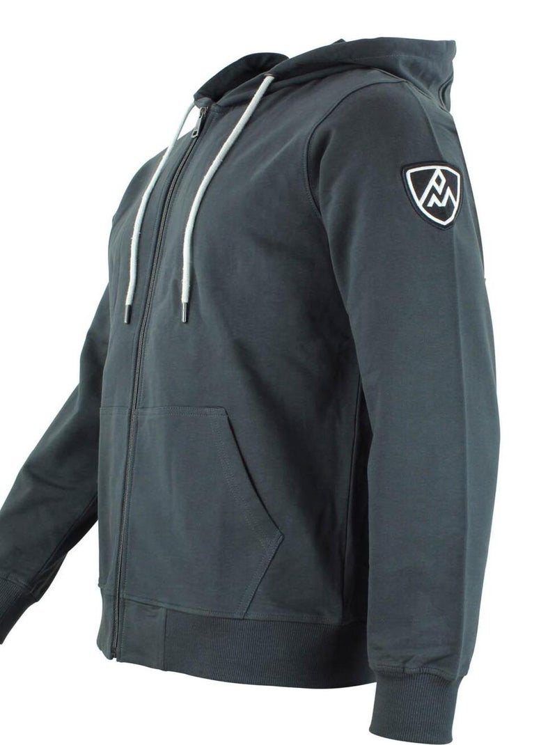 Sweat zippé à capuche   CAGE - PEAK MOUNTAIN gris anthracite - Kiabi