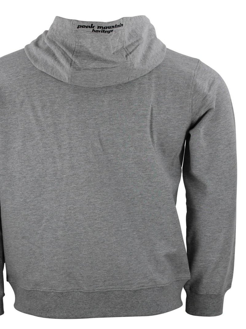 Sweat zippé à capuche   CAGE - PEAK MOUNTAIN Gris - Kiabi