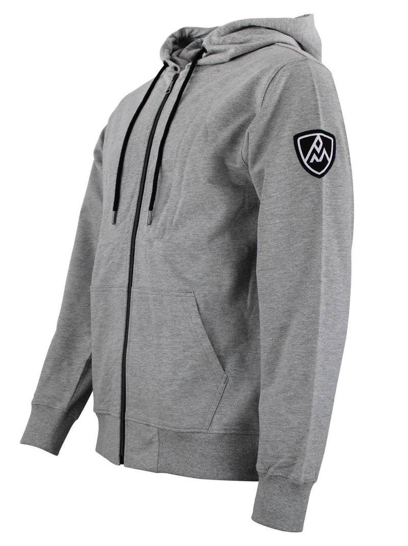 Sweat zippé à capuche   CAGE - PEAK MOUNTAIN Gris - Kiabi