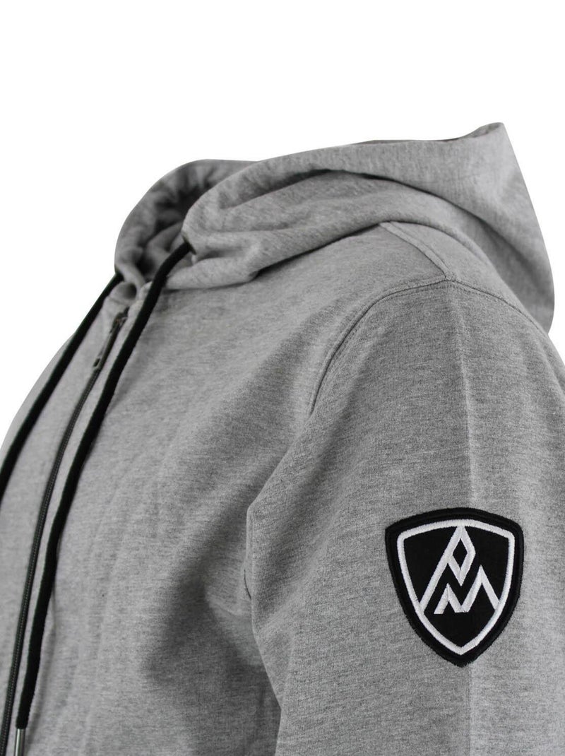 Sweat zippé à capuche   CAGE - PEAK MOUNTAIN Gris - Kiabi