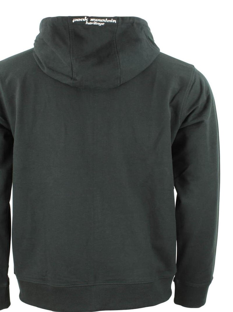 Sweat zippé à capuche   CAGE - PEAK MOUNTAIN Noir Noir - Kiabi