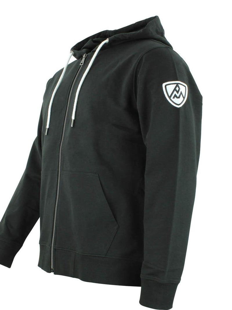 Sweat zippé à capuche   CAGE - PEAK MOUNTAIN Noir Noir - Kiabi