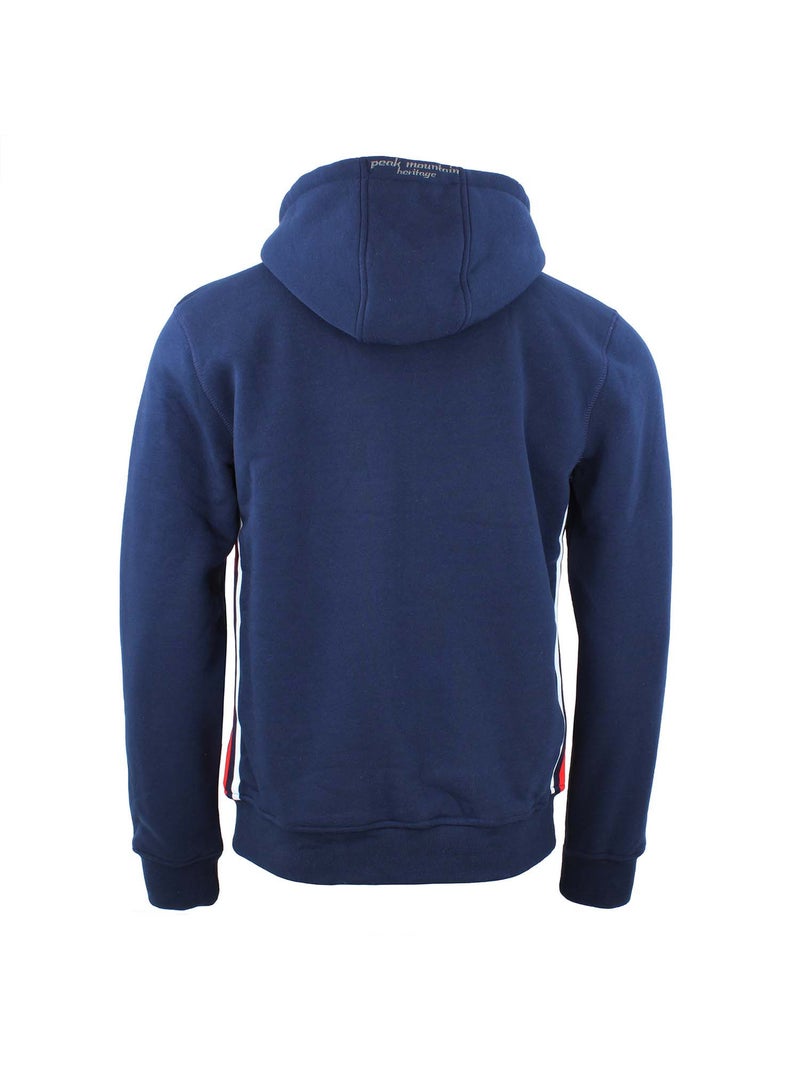 Sweat zippé à capuche   CHARLES - PEAK MOUNTAIN Bleu marine - Kiabi