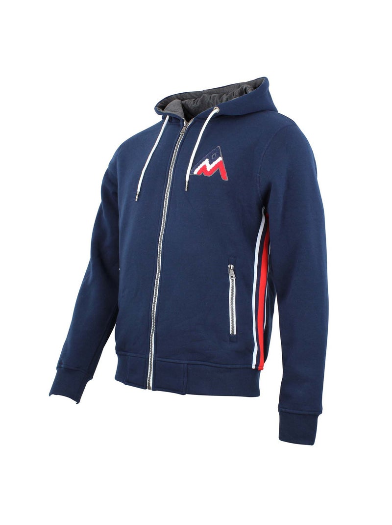 Sweat zippé à capuche   CHARLES - PEAK MOUNTAIN Bleu marine - Kiabi