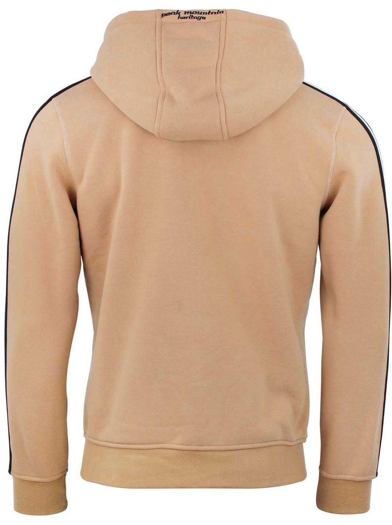 Sweat zippé à capuche   CYRIL - PEAK MOUNTAIN Marron caramel - Kiabi