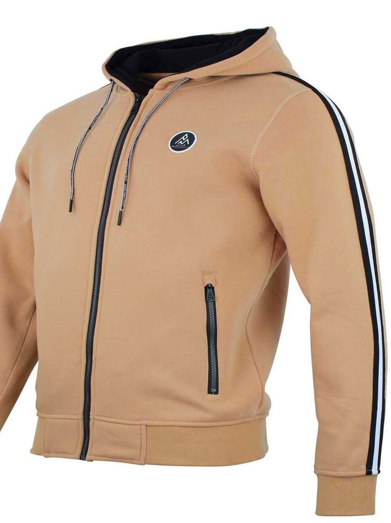 Sweat zippé à capuche   CYRIL - PEAK MOUNTAIN Marron caramel - Kiabi