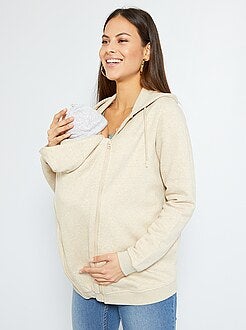 Soldes : Pull grossesse, gilet u0026 sweat femme enceinte et de maternité -  beige - Kiabi