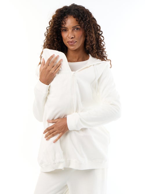 Sweat zippé à capuche d'allaitement - Kiabi Sweat zippé à capuche d'allaitement - Kiabi