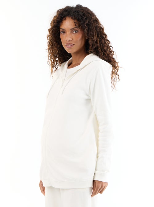 Sweat zippé à capuche d'allaitement - Kiabi Sweat zippé à capuche d'allaitement - Kiabi