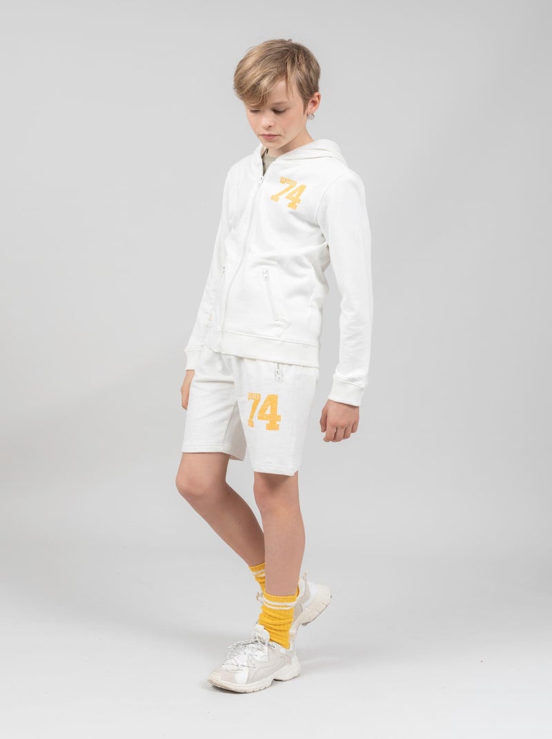 Sweat zippé à capuche 'Deeluxe' Blanc - Kiabi