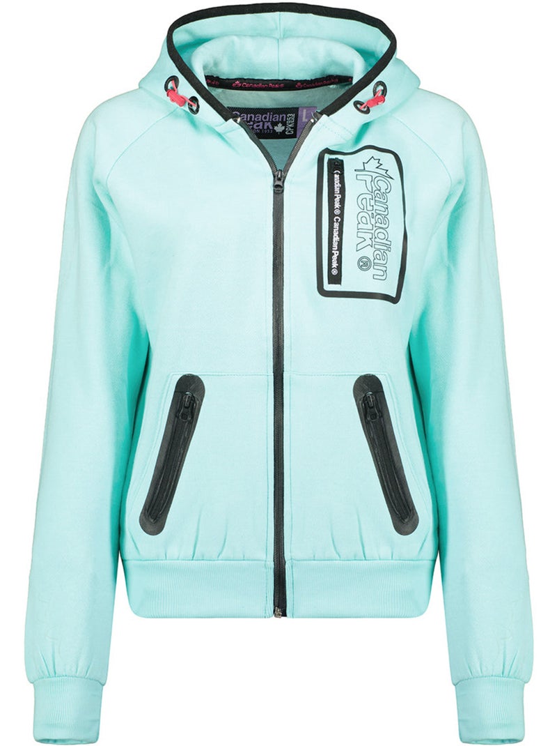 Sweat zippé à capuche doublée fonaldeak – canadian peak Bleu clair - Kiabi