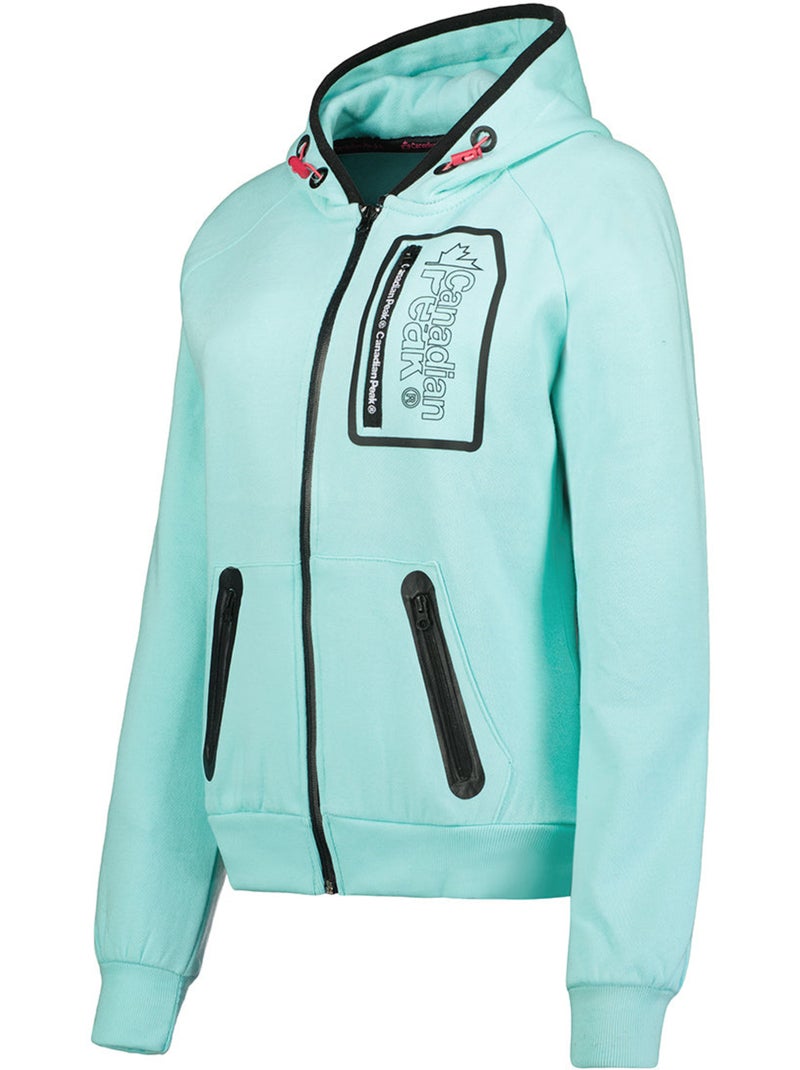 Sweat zippé à capuche doublée fonaldeak – canadian peak Bleu clair - Kiabi