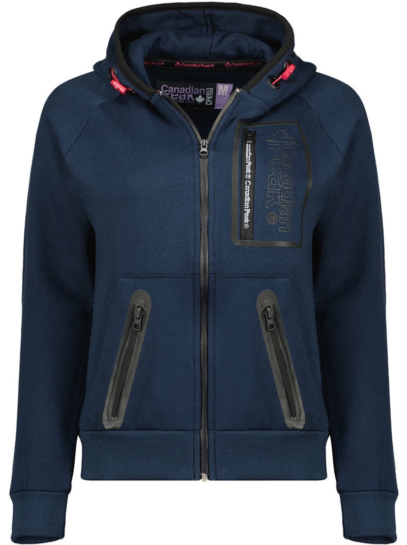 Sweat zippé à capuche doublée fonaldeak – canadian peak Bleu marine - Kiabi