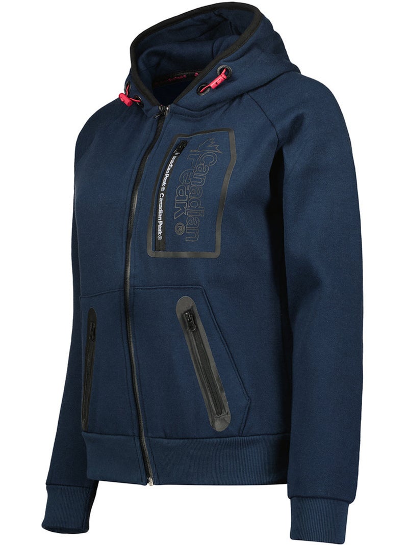 Sweat zippé à capuche doublée fonaldeak – canadian peak Bleu marine - Kiabi