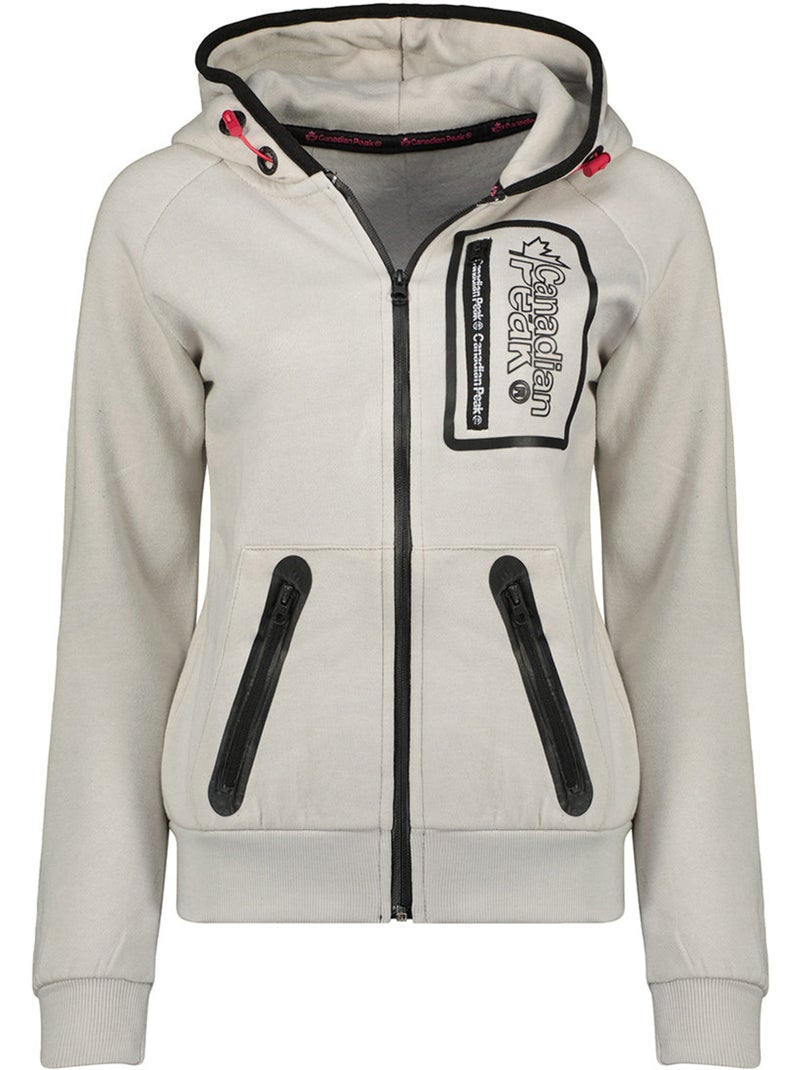 Sweat zippé à capuche doublée fonaldeak – canadian peak Gris clair - Kiabi