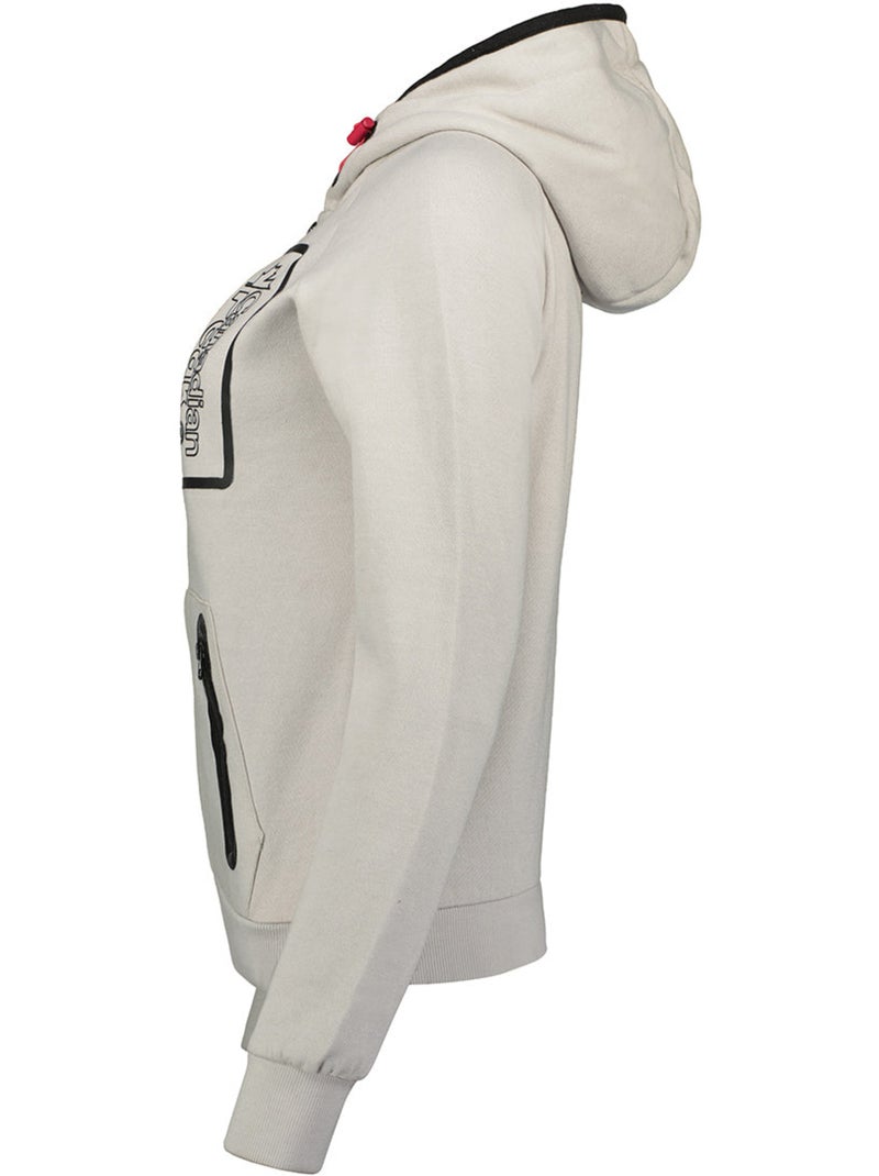 Sweat zippé à capuche doublée fonaldeak – canadian peak Gris clair - Kiabi