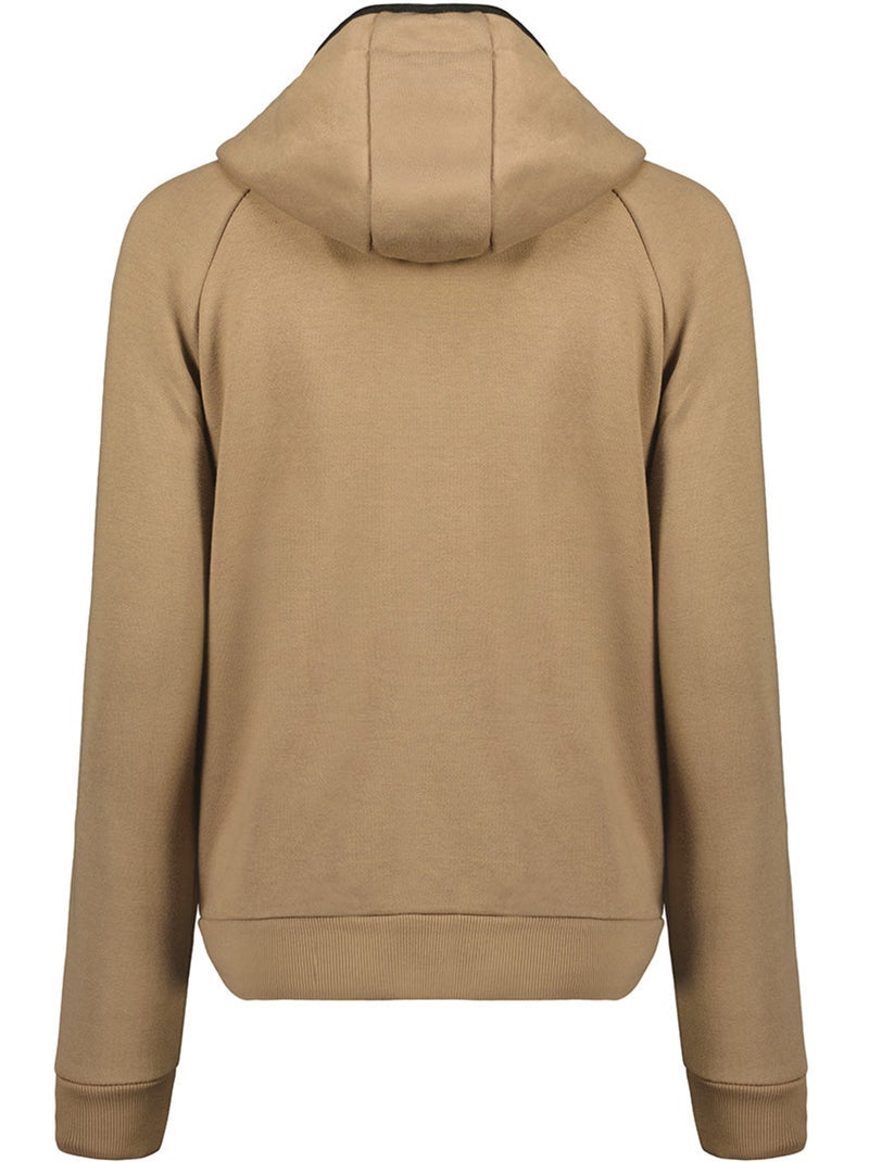 Sweat zippé à capuche doublée fonaldeak – canadian peak Taupe - Kiabi