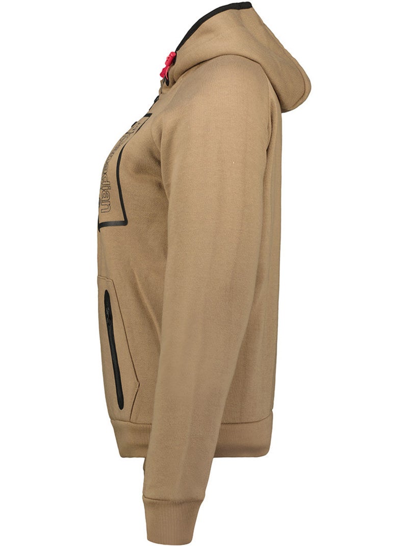 Sweat zippé à capuche doublée fonaldeak – canadian peak Taupe - Kiabi