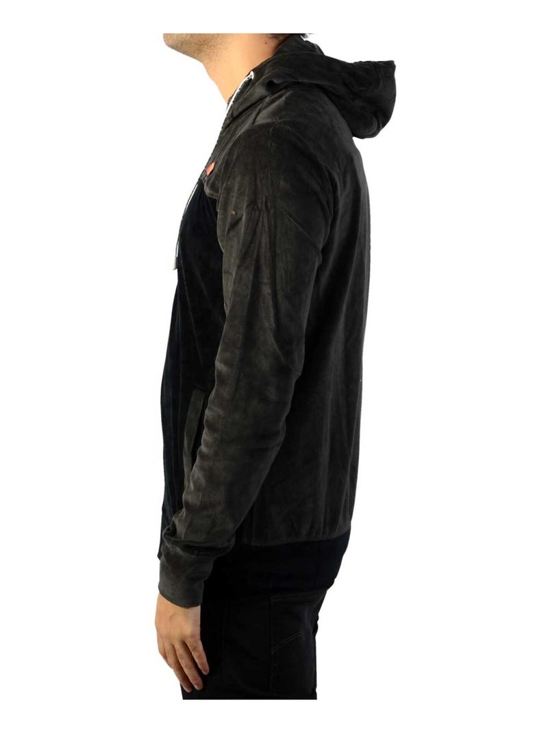 Sweat Zippé à Capuche Ellesse Gris Noir - Kiabi