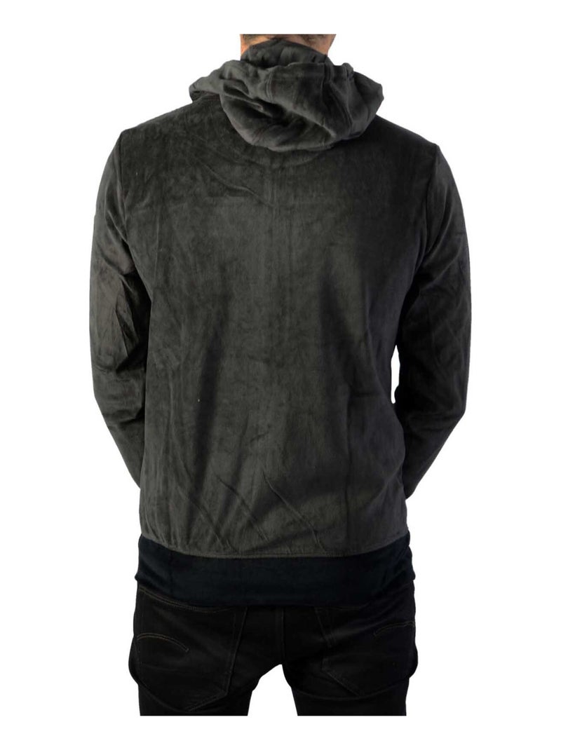 Sweat Zippé à Capuche Ellesse Gris Noir - Kiabi