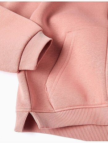 Sweat zippé à capuche en coton peigné avec imprimés floraux