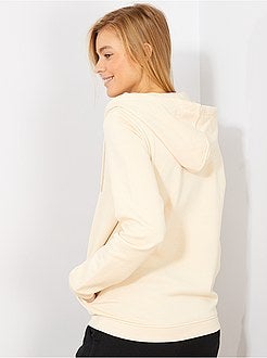 Sweat zippé à capuche en molleton - Kiabi