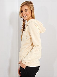 Sweat zippé à capuche en molleton - Kiabi