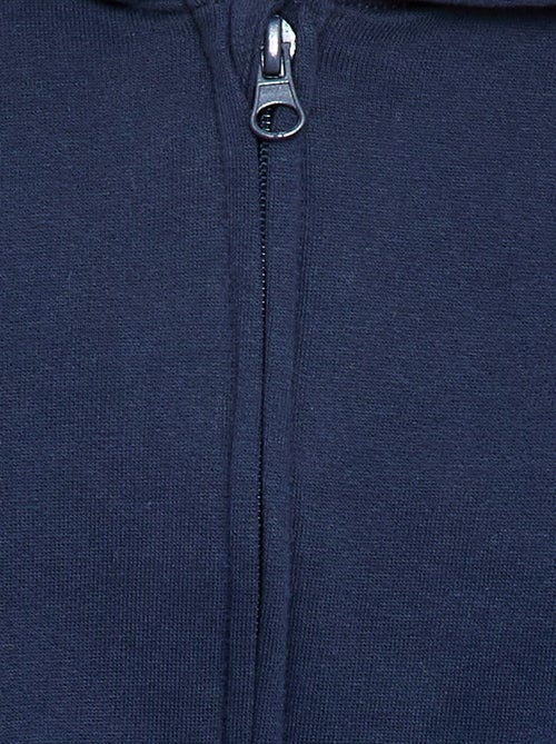Sweat zippé à capuche en molleton gratté - Kiabi
