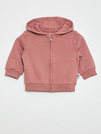 Sweat zippé à capuche en molleton gratté