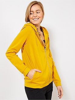 Sweat zippé à capuche en molleton - Kiabi