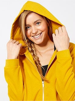 Sweat zippé à capuche en molleton - Kiabi