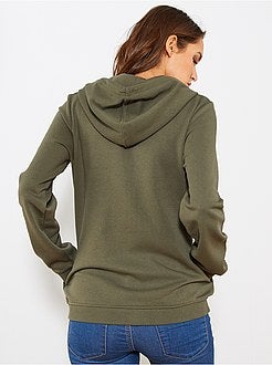 Sweat zippé à capuche en molleton - Kiabi