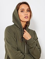 sweat zippé femme kaki sweat zippé femme kaki