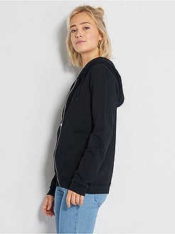 Sweat zippé à capuche en molleton - Kiabi