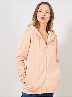 Sweat zippé à capuche en molleton - Kiabi