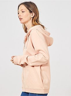 Sweat zippé à capuche en molleton - Kiabi
