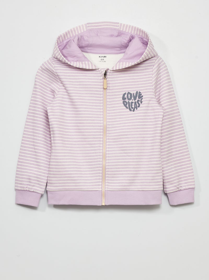Sweat à Capuche Zippé American Apparel Homme - Violet - Taille S - État Correct