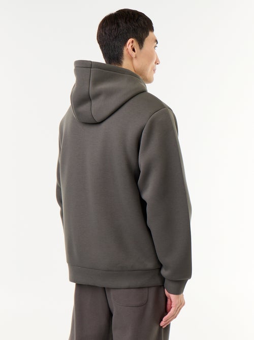 Sweat zippé à capuche en néoprène - Kiabi