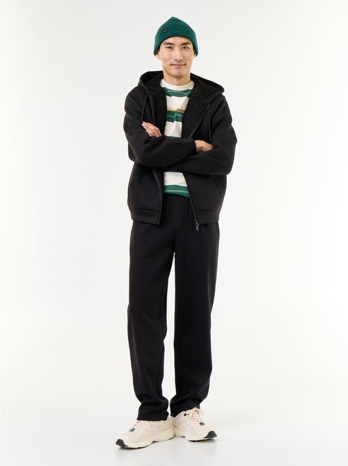 Sweat zippé à capuche en néoprène - Kiabi