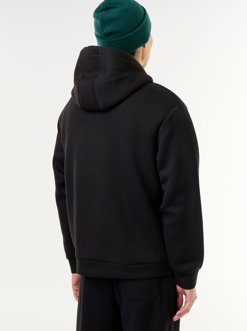 Sweat zippé à capuche en néoprène - Kiabi