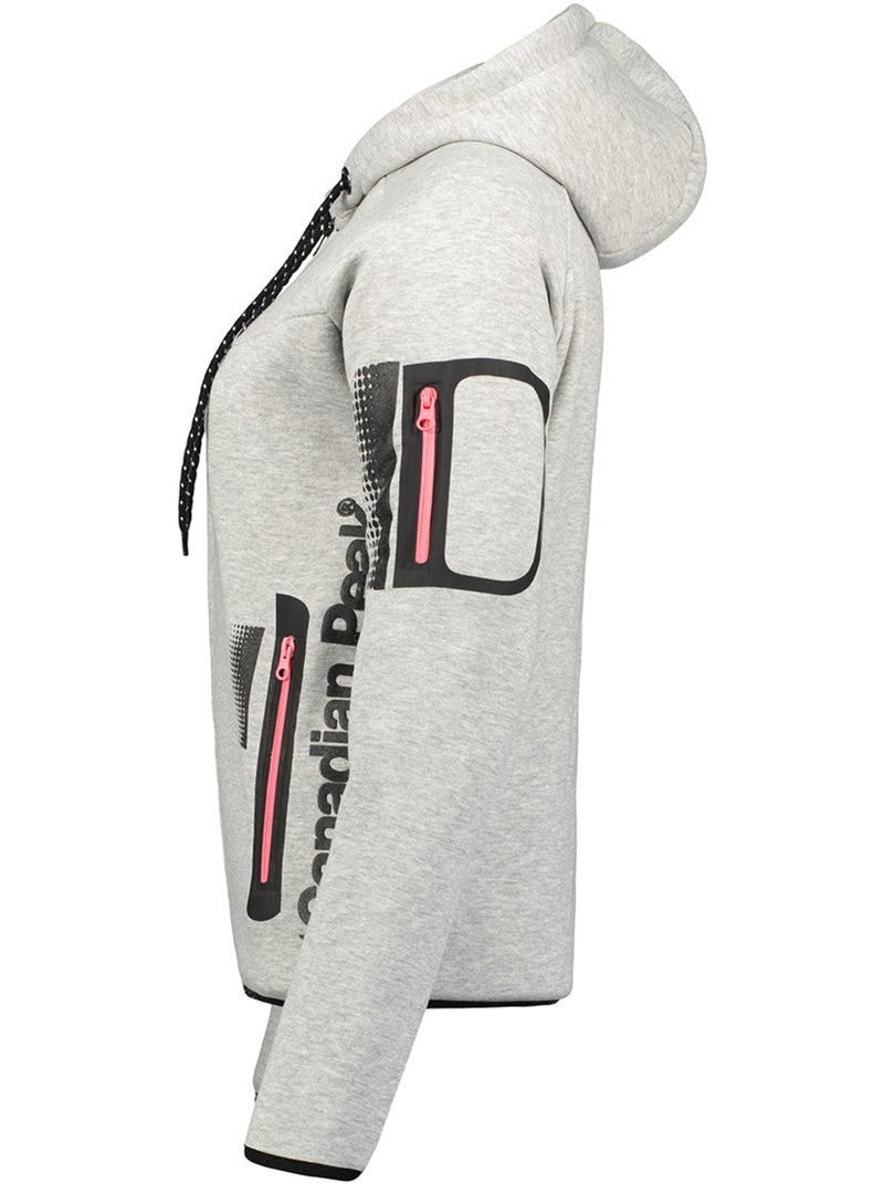 Sweat zippé à capuche fanatic – canadian peak Gris clair - Kiabi