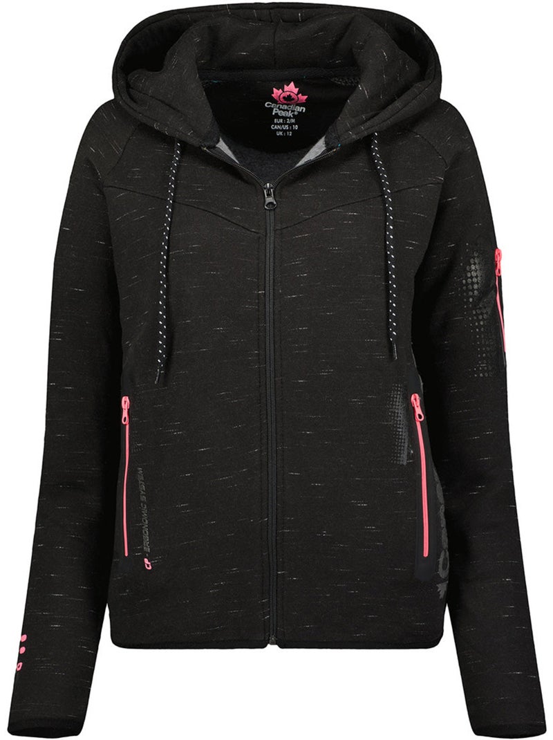 Sweat zippé à capuche fanatic – canadian peak Noir - Kiabi