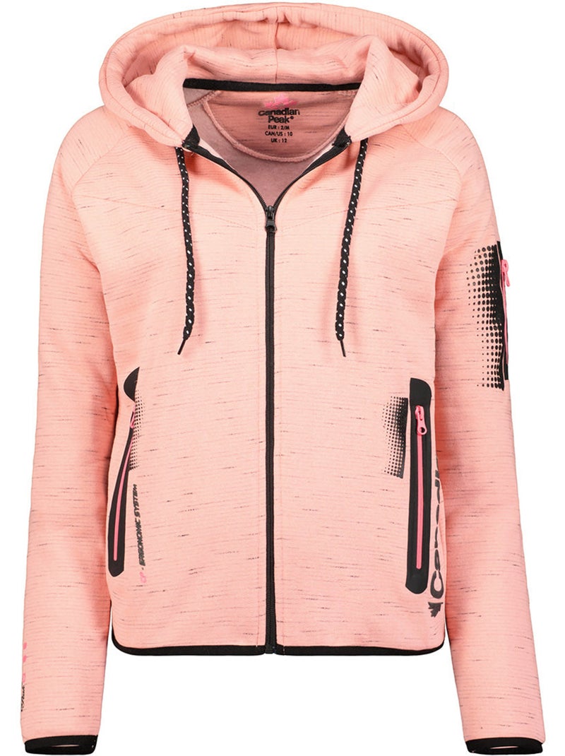 Sweat zippé à capuche fanatic – canadian peak Rose poudré - Kiabi