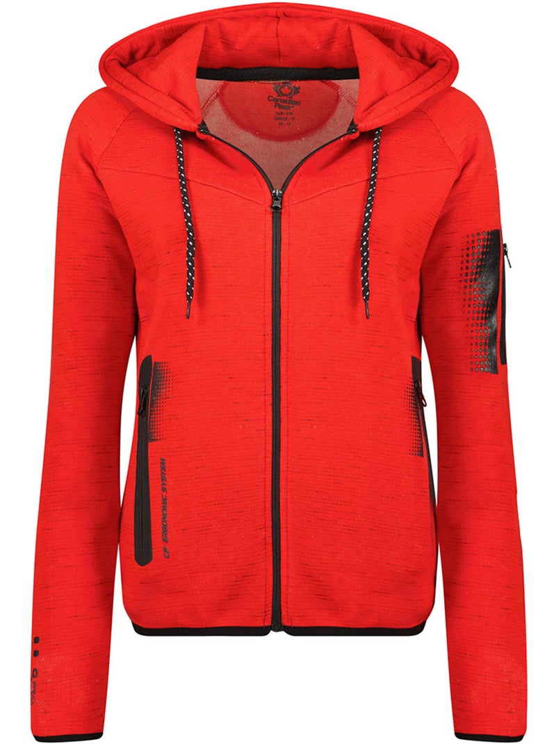 Sweat zippé à capuche fanatic – canadian peak Rouge - Kiabi