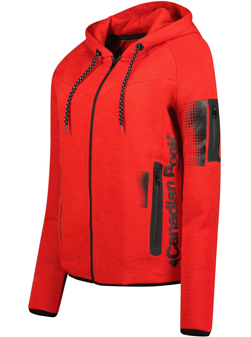 Sweat zippé à capuche fanatic – canadian peak Rouge - Kiabi