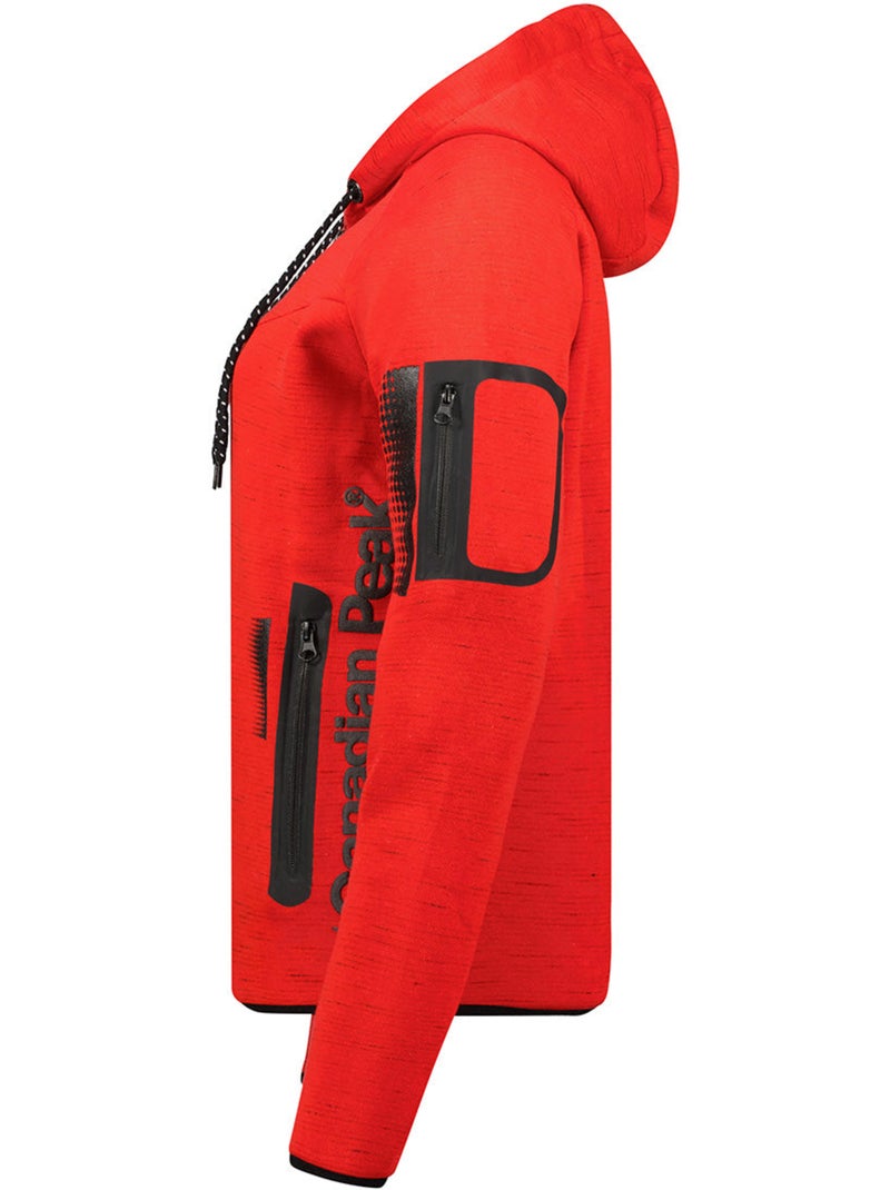 Sweat zippé à capuche fanatic – canadian peak Rouge - Kiabi
