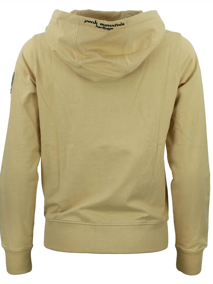 Sweat zippé à capuche - beige - - 18.00