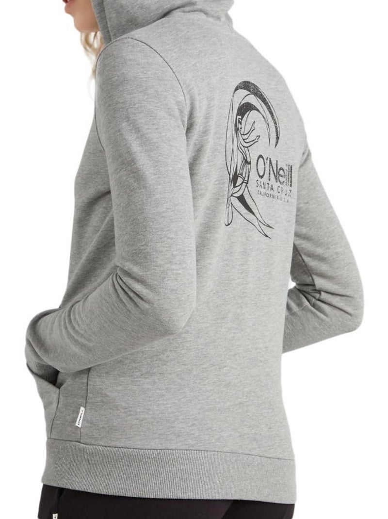 Sweat Zippé à capuche Femme O'Neill Gris Argenté - Kiabi